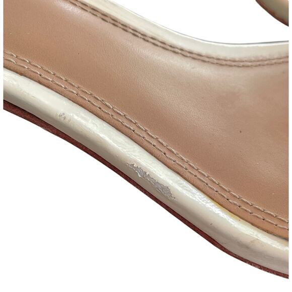 Tory Burch Cecile Ankle Strap Mid Heel Sandals White Size 10 Formal Elegant - Picture 12 of 15